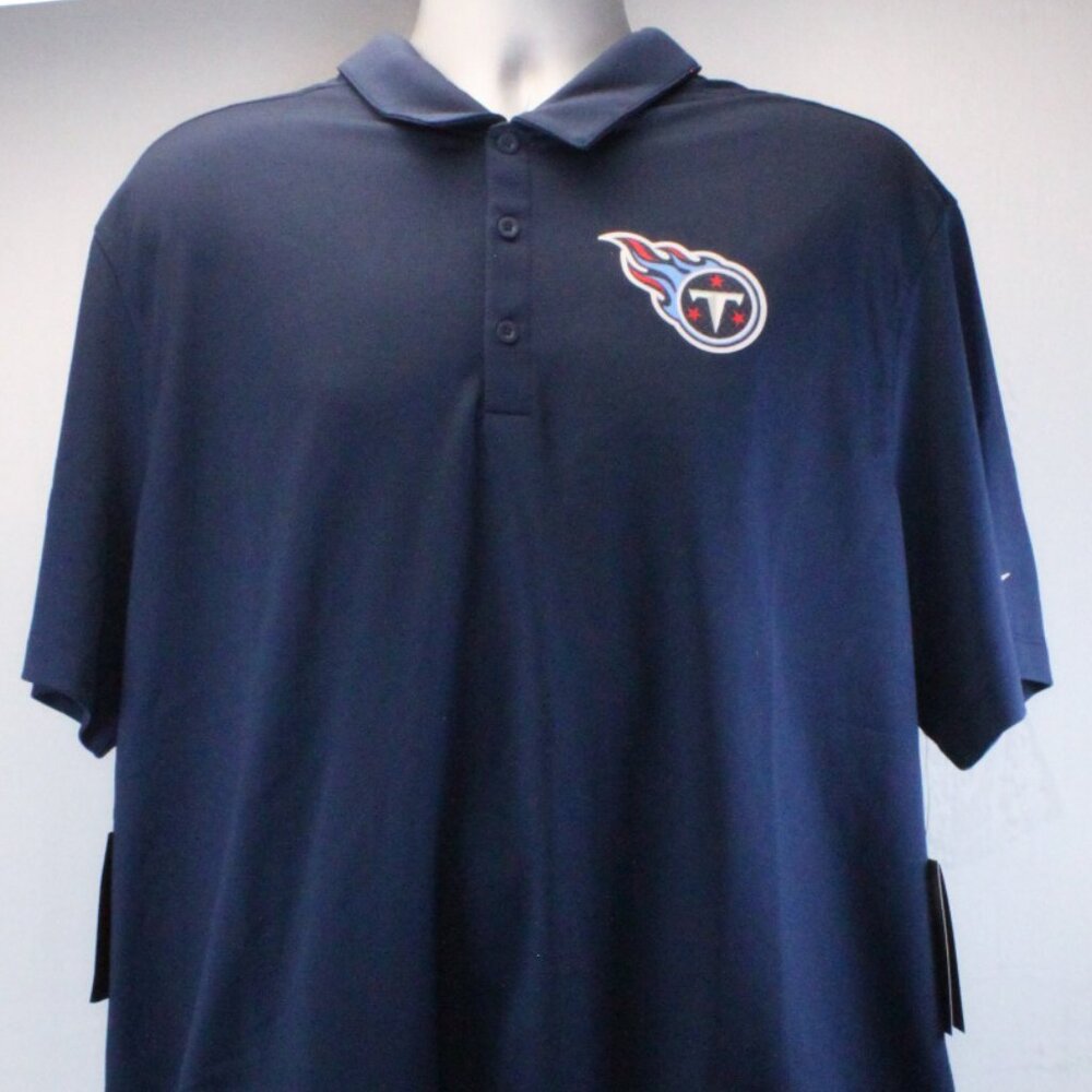 Tennessee Titans Short Sleeve 3 Button Dri-Fit Polo Shirt Men's XL